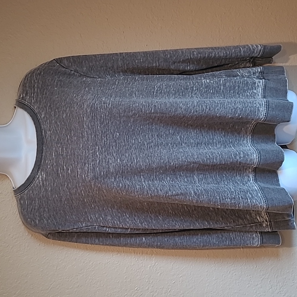 June and Delancey Women's Large blue gray sweatshirt NWOT